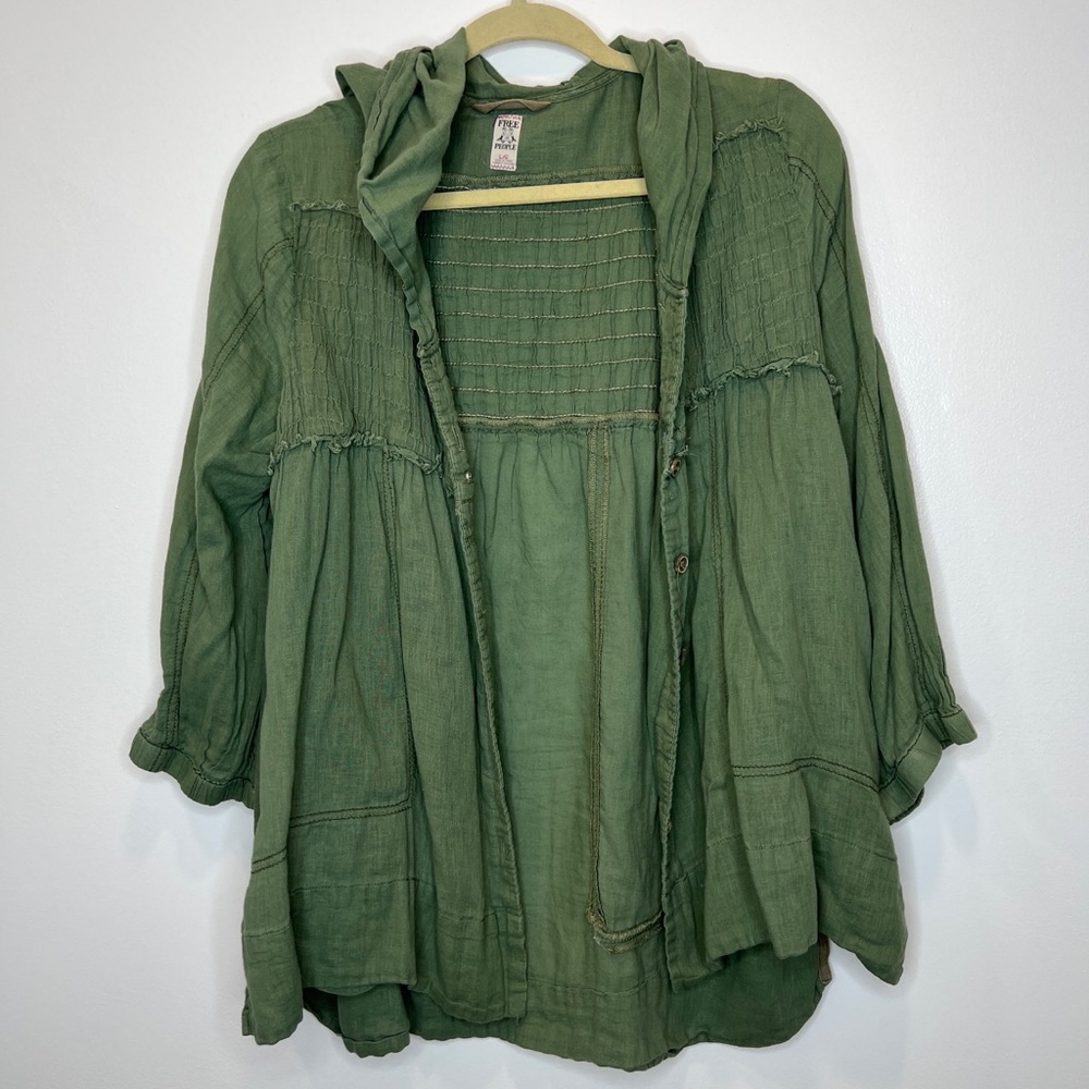 Free People Boho Relaxed Button Down Tunic